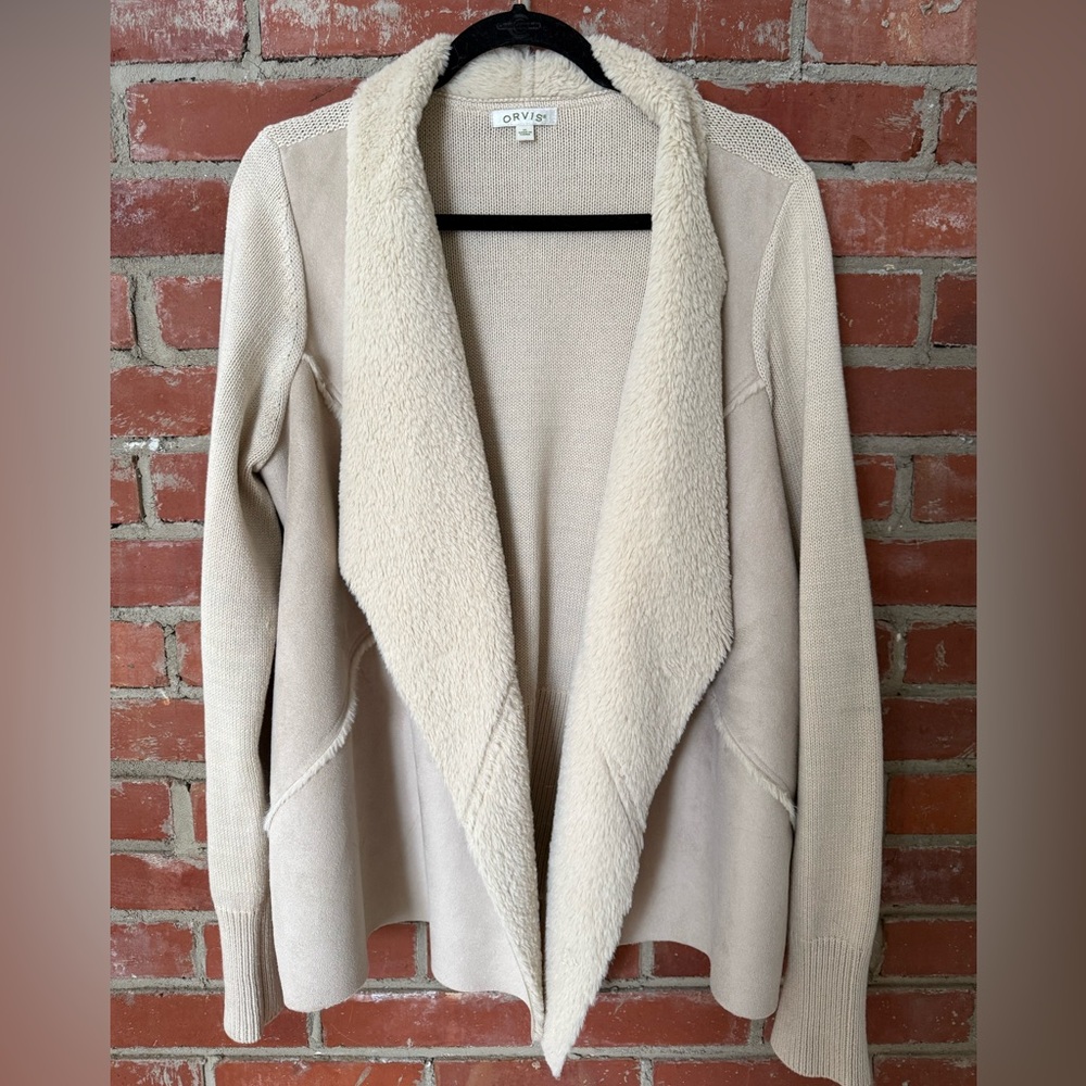 Orvis Faux Fur Cardigan